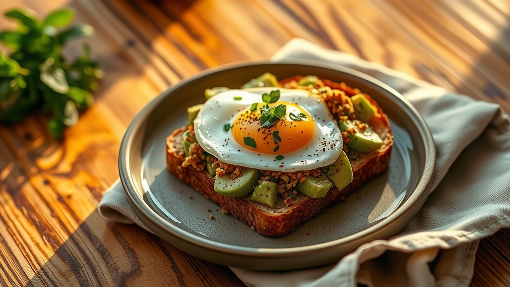 Avocado Toast with Dukkah and Soft Egg - breakfast recipe