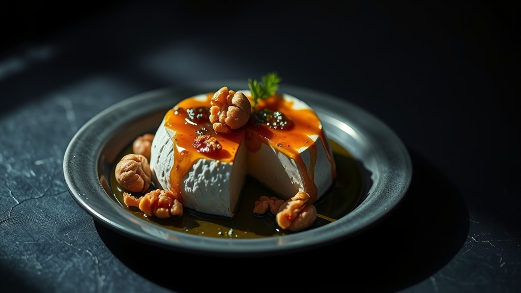 Baked Camembert with Honey and Walnuts - appetizers recipe