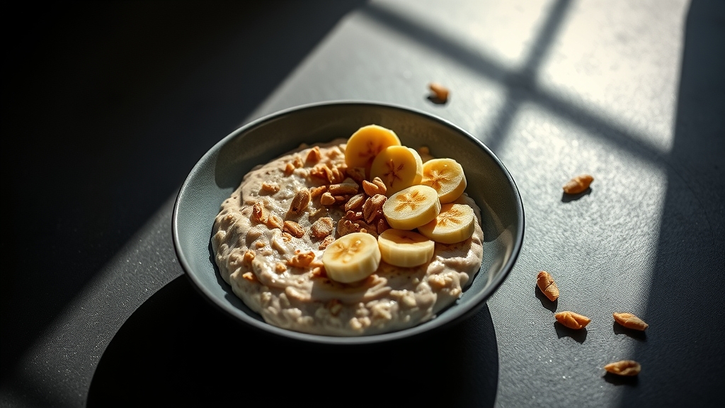 Banana Tahini Overnight Oats - breakfast recipe