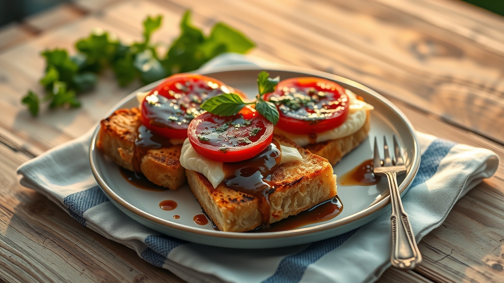 Caprese Grilled Cheese with Balsamic - main dish recipe