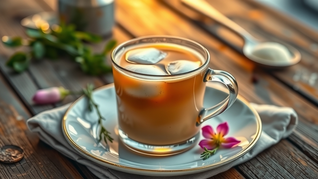 Iced Cardamom Rose Latte - drinks recipe