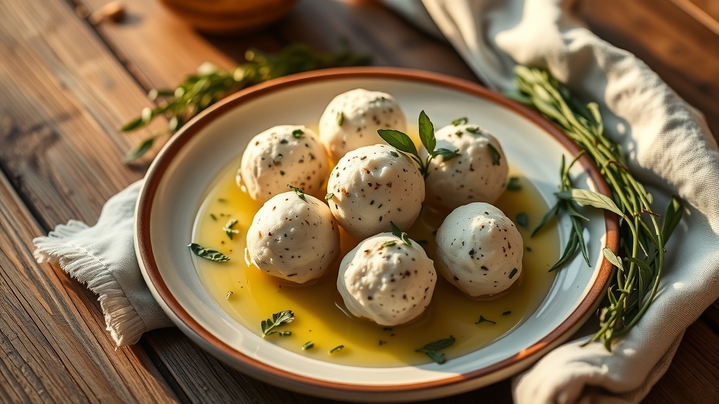 Labneh Balls in Herb Oil - appetizers recipe