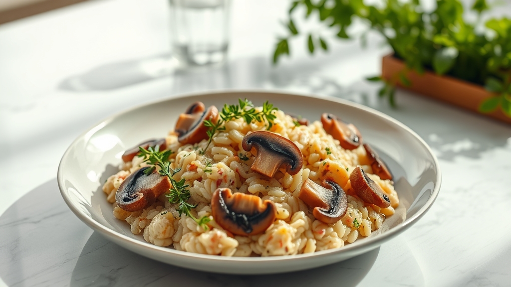 Mushroom and Thyme Risotto - main dish recipe