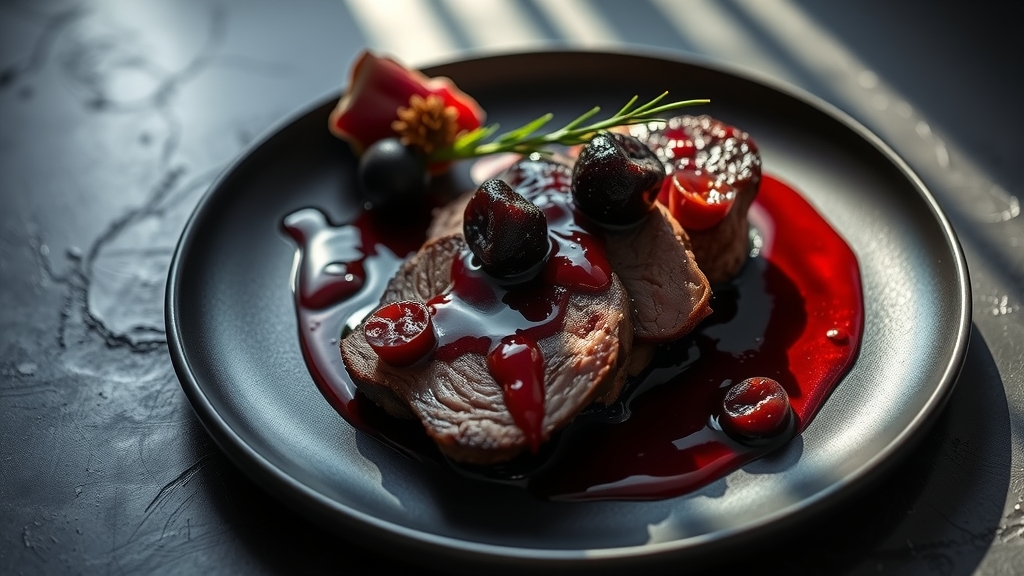 Pan-Seared Duck Breast with Cherry Sauce - main dish recipe