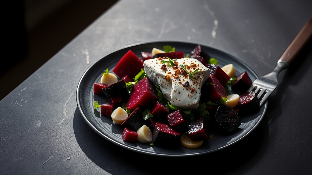 Roasted Beetroot and Goat Cheese Salad - salads recipe