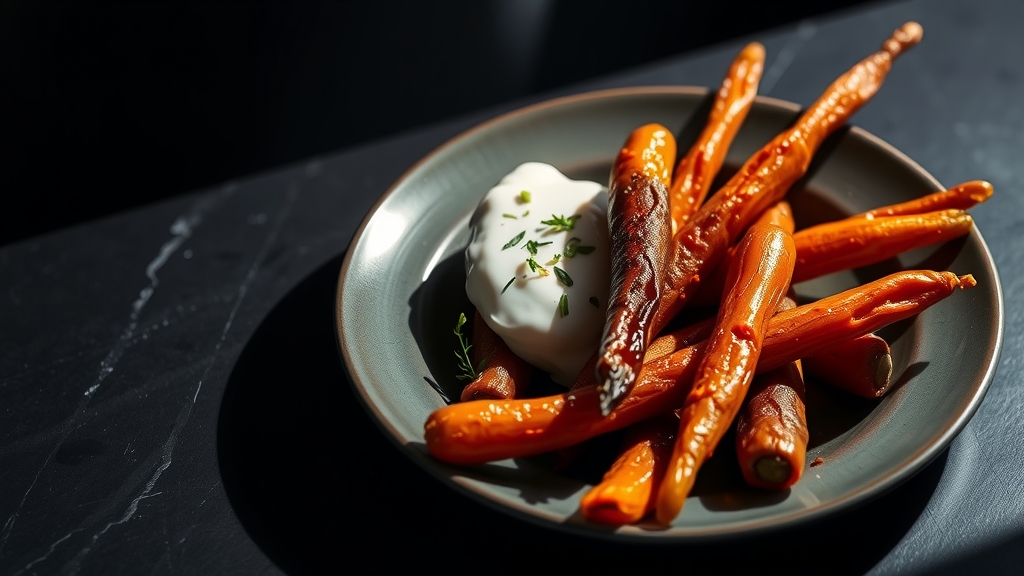 Roasted Carrots with Harissa and Yogurt - side dishes recipe