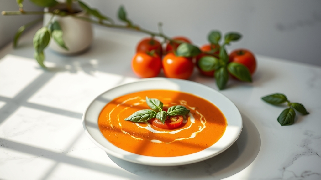 Roasted Tomato and Basil Soup - soups & stews recipe