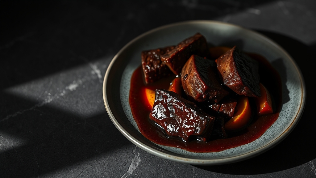 Slow-Braised Short Ribs in Red Wine - main dish recipe