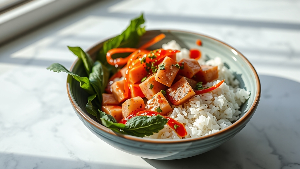 Spicy Tuna Rice Bowl - main dish recipe