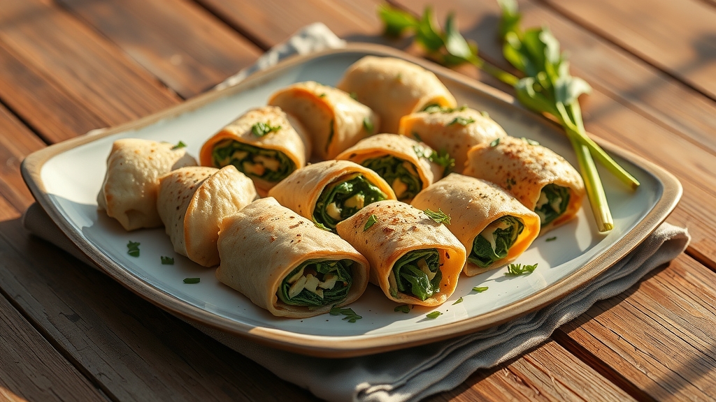 Spinach and Feta Borek Rolls - breakfast recipe