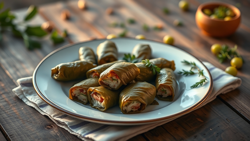 Stuffed Grape Leaves (Warak Enab) - appetizers recipe