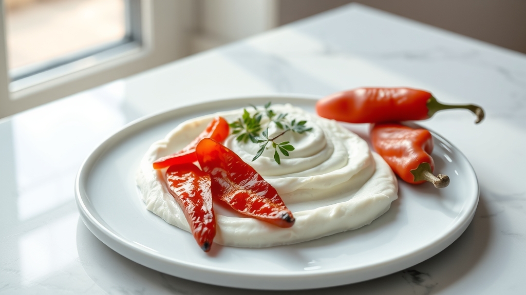 Whipped Feta Dip with Roasted Red Peppers - appetizers recipe