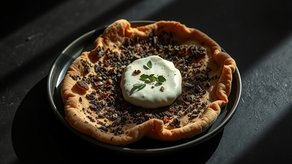 Zaatar Flatbread with Labneh - appetizers recipe